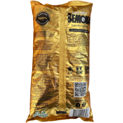 Bemoka Ground Colombian Coffee – 17.63 oz (500 g)
